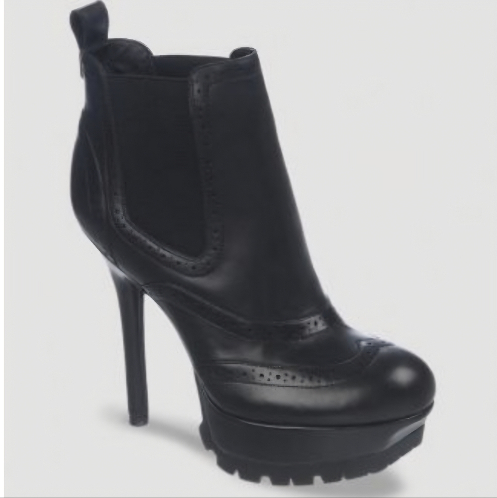 Sam Edelman Verina Platform Black Baddie Sexy Goth Chic Heeled Booties